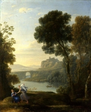 212/claude lorrain - landscape with hagar and the angel